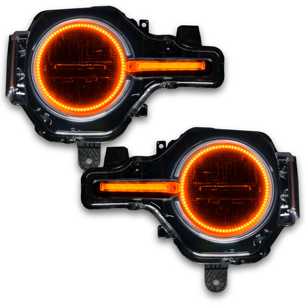 Oracle 21-22 Ford Bronco Headlight Halo Kit w/DRL Bar - Base Headlights -w/2.0 Controller NO RETURNS