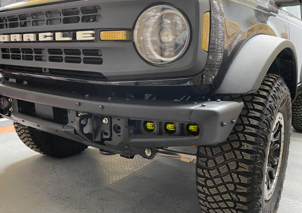 ORACLE Lighting 21-22 Ford Bronco Triple LED Fog Light Kit for Steel Bumper - Yellow