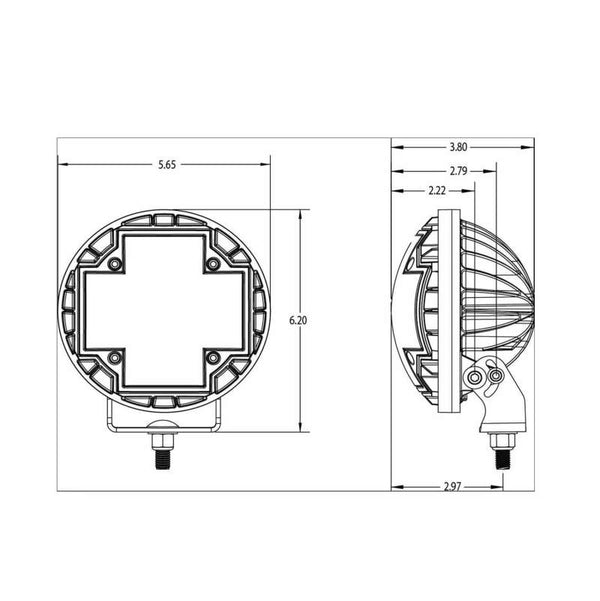 ARB Nacho 5.75in Offroad TM5 Combo White LED Light Set