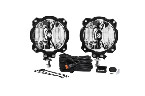 KC HiLiTES 6in. Pro6 Gravity LED Light 20w Single Mount SAE/ECE Driving Beam (Pair Pack System)