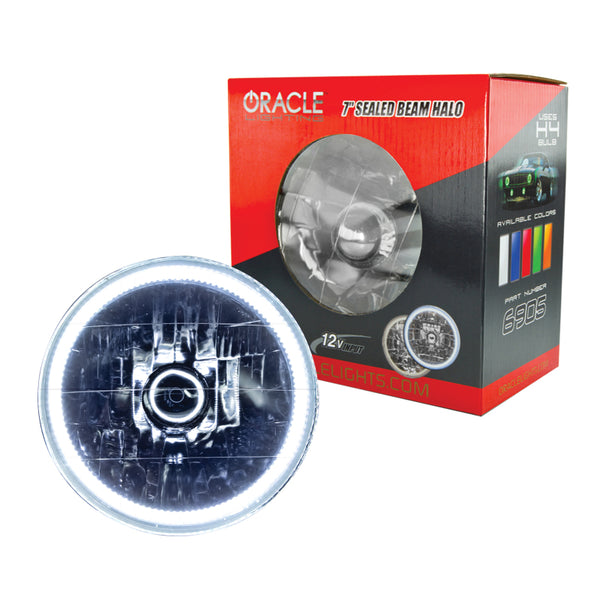 Oracle Pre-Installed Lights 7 IN. Sealed Beam - White Halo NO RETURNS