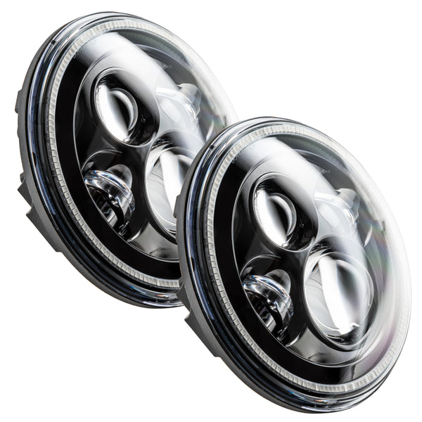 Oracle 7in High Powered LED Headlights - Black Bezel - ColorSHIFT No Controller SEE WARRANTY