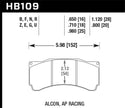 Hawk Alcon TA-6 / AP Racing CP5060-2/3/4/5ST / AP Racing CP5555 / Rotora FC6 HP+ Street Brake Pads