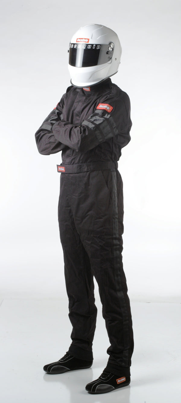 RaceQuip Black SFI-1 1-L Suit - Large
