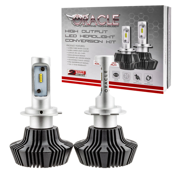 Oracle H7 4000 Lumen LED Headlight Bulbs (Pair) - 6000K NO RETURNS