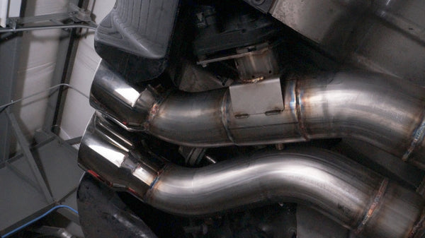 Stainless Works 2016-18 Cadillac CTS-V Sedan Axleback System Dual-Mode Turbo Mufflers 4in Tips