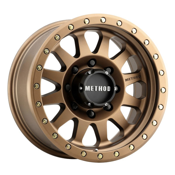 Method MR304 Double Standard 17x8.5 0mm Offset 8x6.5 130.81mm CB Method Bronze Wheel