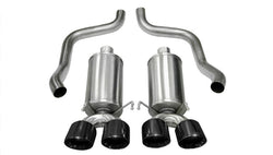 Corsa Black Xtreme Axle-Back Exhaust w/Dual Black 3.5in Tips 09-13 Chevrolet Corvette C6 6.2L V8