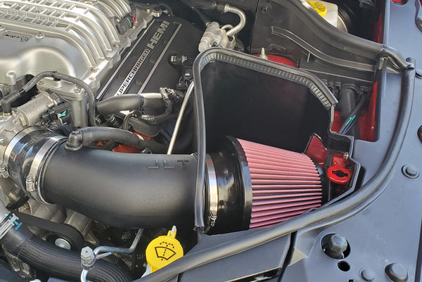 JLT 2021 Dodge Durango Hellcat 6.2L Black Textured Cold Air Intake Kit w/Red Filter