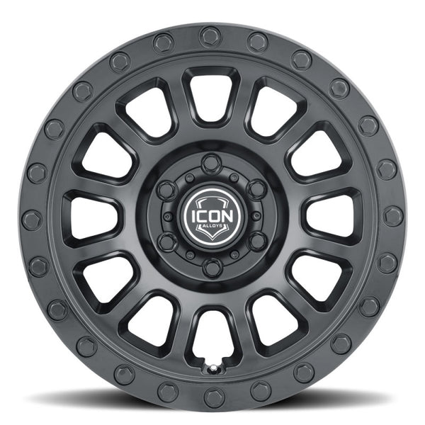 ICON Hulse 17 X 8.5 6 X 5.5 0mm Offset 4.75in BS Double Black