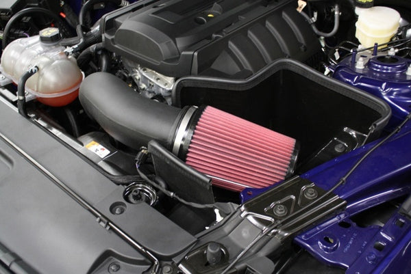 JLT 15-19 Ford Mustang 2.3L EcoBoost Black Textured Cold Air Intake Kit w/Red Filter
