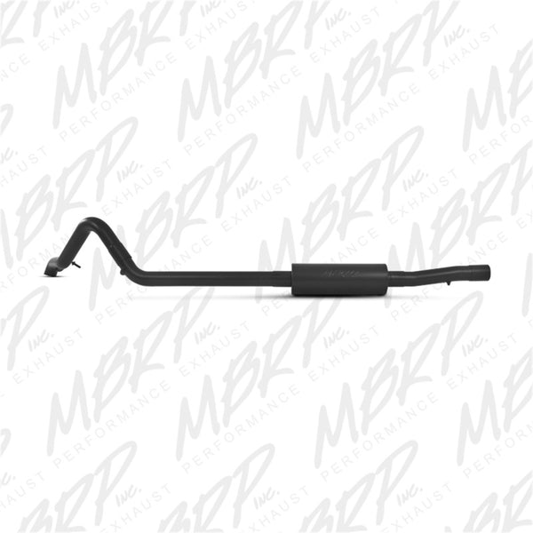 MBRP 12 Jeep Wrangler/Rubicon 3.6L V6 Cat Back Single Rear Exit Off-Road Black Exhaust
