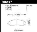Hawk 97-06 Corvette (incl C5 Z06) HP+ Street Front Brake Pads