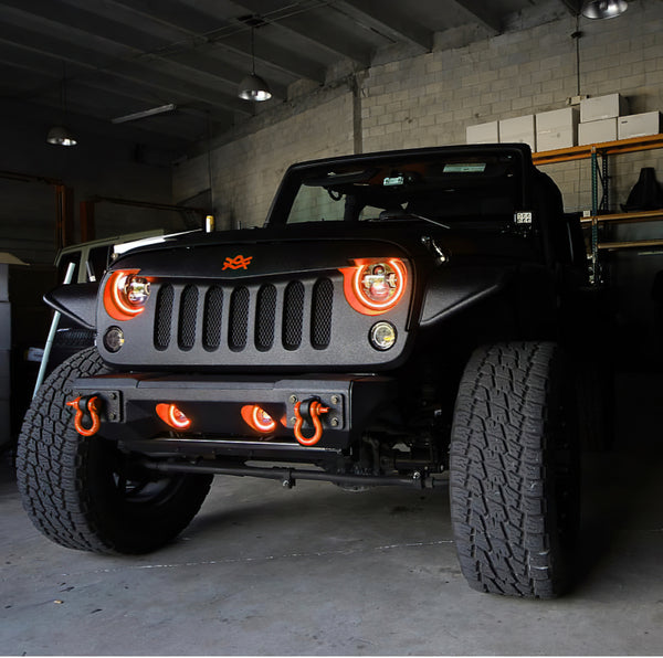 Oracle 7in High Powered LED Headlights - Black Bezel - ColorSHIFT No Controller NO RETURNS