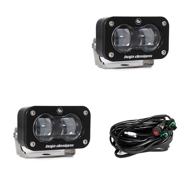 Baja Designs Universal S2 SAE Spot LED (Pair) - Clear