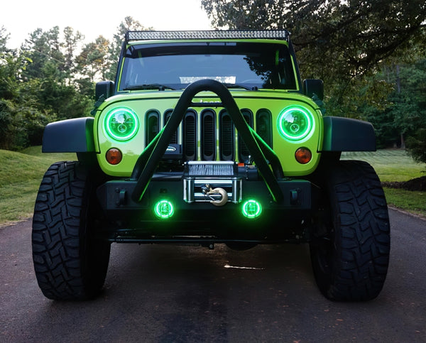 Oracle 7in High Powered LED Headlights - Black Bezel - ColorSHIFT No Controller NO RETURNS