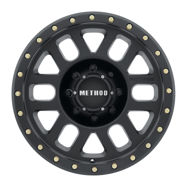Method MR309 Grid 17x8.5 0mm Offset 8x6.5 130.81mm CB Matte Black Wheel