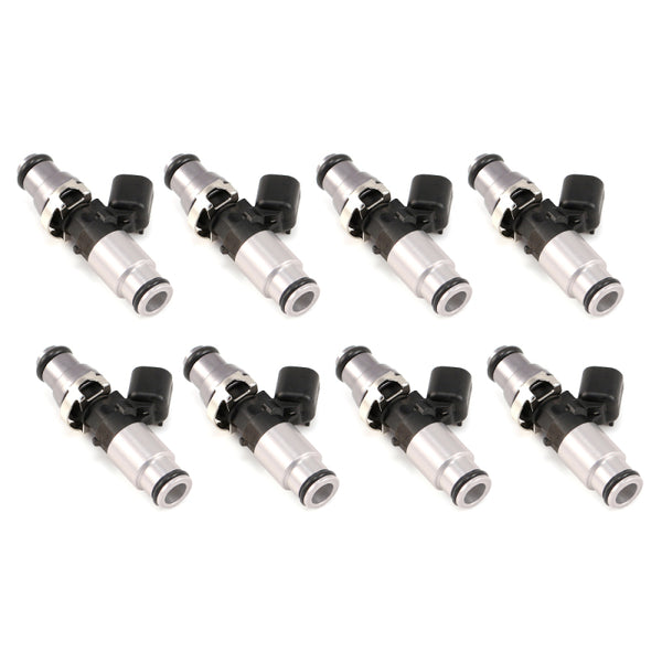 Injector Dynamics 1700cc Injector - 60mm Length - 14mm Grey Top - Silver Bottom Adapt (Set of 8)