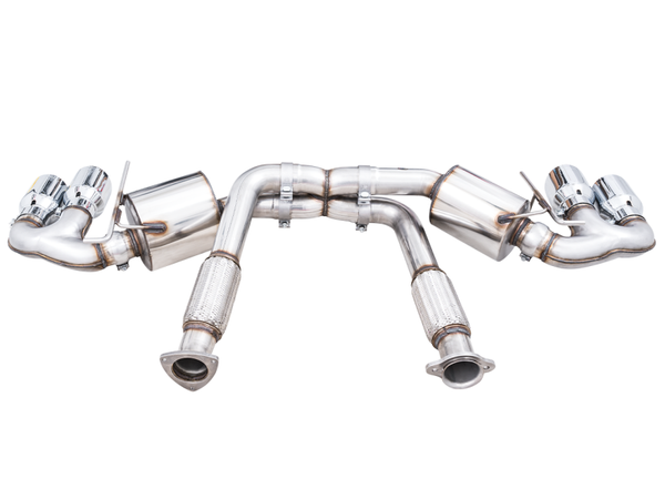 AWE Tuning 2020 Chevrolet Corvette (C8) Touring Edition Exhaust - Quad Chrome Silver Tips