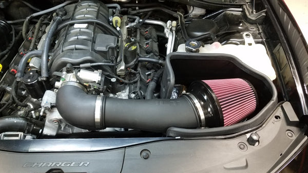 JLT 11-19 Dodge Charger 5.7L (w/o Shaker Hood) S2 Black Tex CAI Kit w/Red Filter (15-19 CARB Exempt)